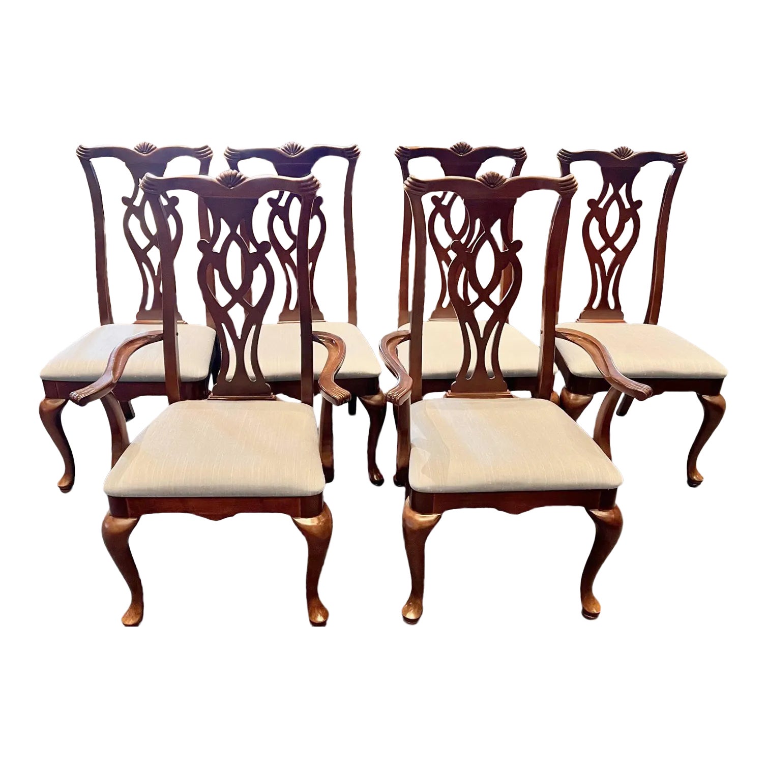 1990s Thomasville Chippendale Dining Chairs Set of 6 Chairish