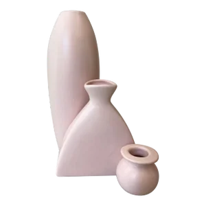 Mid Century Kay Finch California Matte Glaze Tri Vase