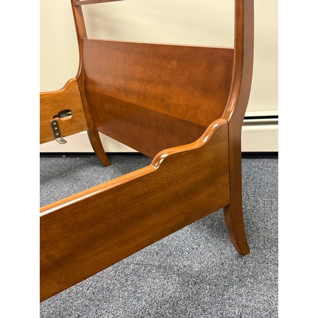 Vintage Neoclassical Cherry Twin Beds - A Pair For Sale In New York - Image 6 of 11