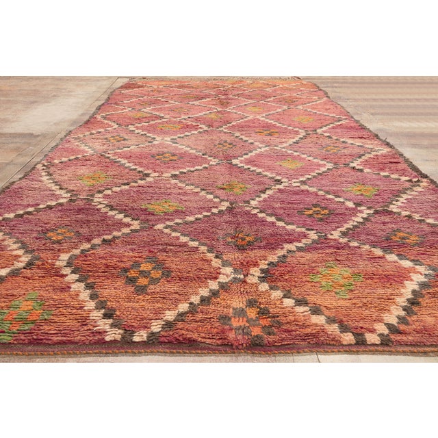 Vintage Boujad Moroccan Rug, 06'04 X 15'00 For Sale - Image 9 of 10