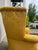 Late 20th Century Yellow Damask Mahogany Wingback Chair For Sale In Portland, OR - Image 6 of 12