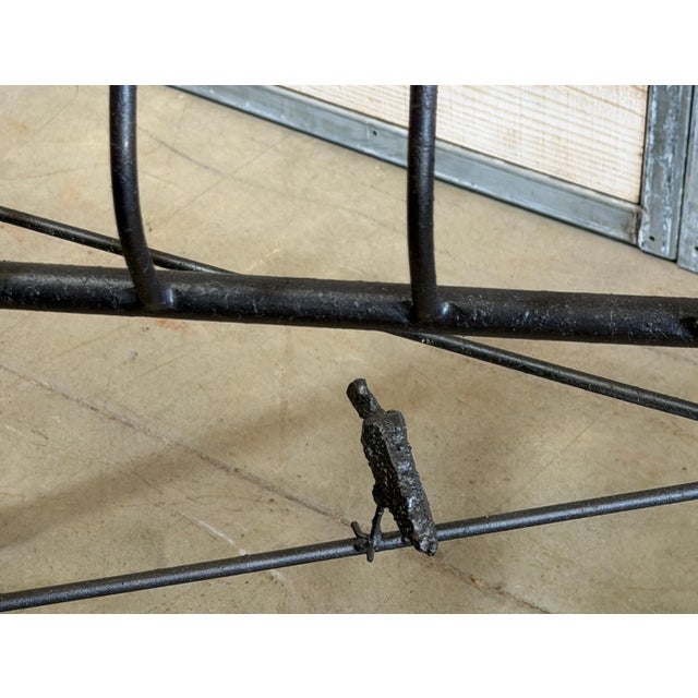 Black Ilana Goor Forged Iron & Beveled Glass Console Table, Israel/USA, Circa 1980s For Sale - Image 8 of 14
