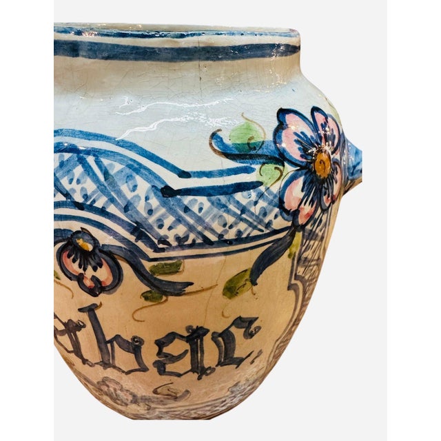 Circa 1900 Spanish Apothocary Tabac Jar For Sale - Image 11 of 11