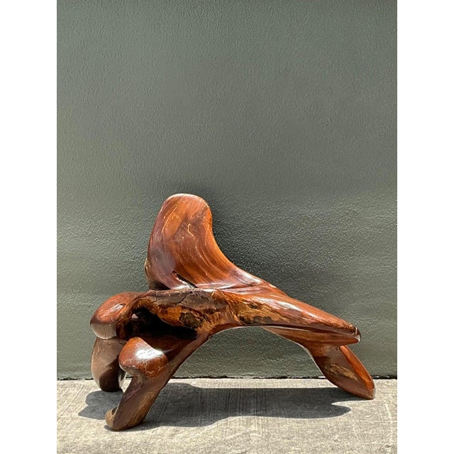 Vintage Organic Form Wood Accent Chair For Sale In West Palm - Image 6 of 18