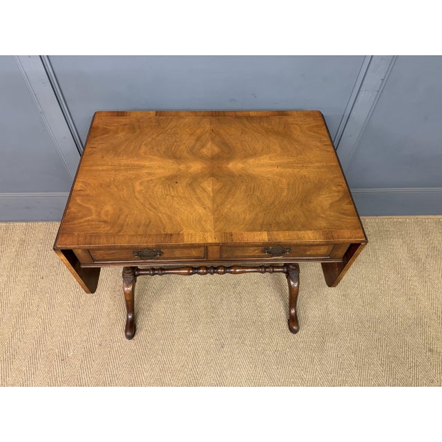 1910s Burr Walnut Sofa Table, 1910 For Sale - Image 5 of 18