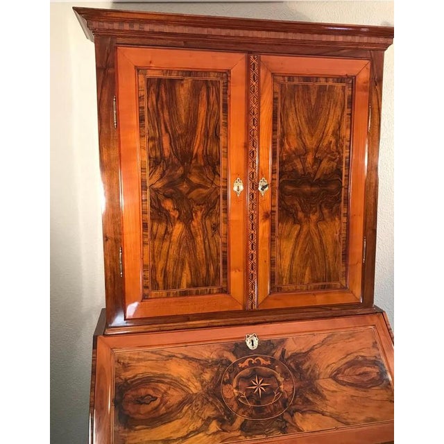 Wood Louis XVI Cabinet with Secretaire, South Germany, 1780 For Sale - Image 7 of 14