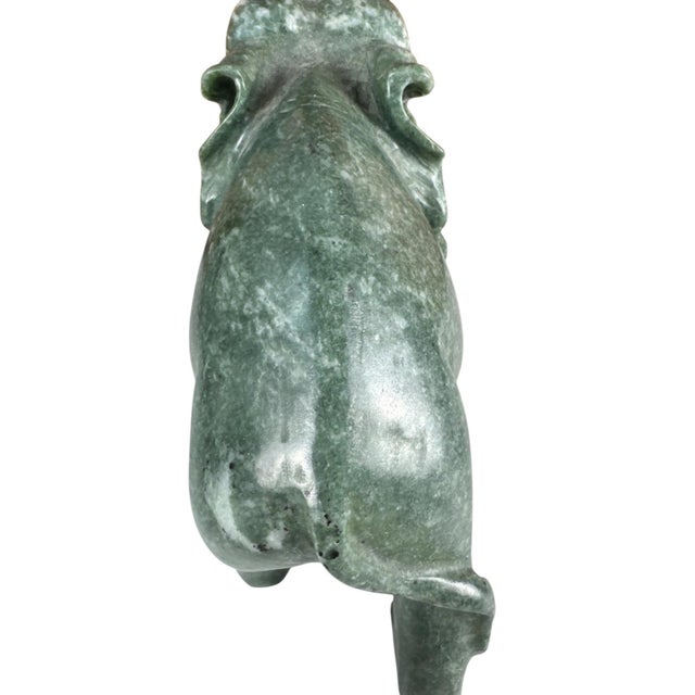 Vintage Verdite Walking Elephant Hand Carved Sculpture For Sale In New York - Image 6 of 11