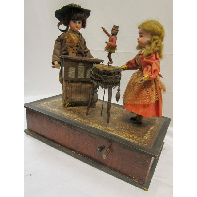 Automaton German Zinner & Sohn Musical Toy W Children & Organ Grinder Monkey For Sale - Image 16 of 16