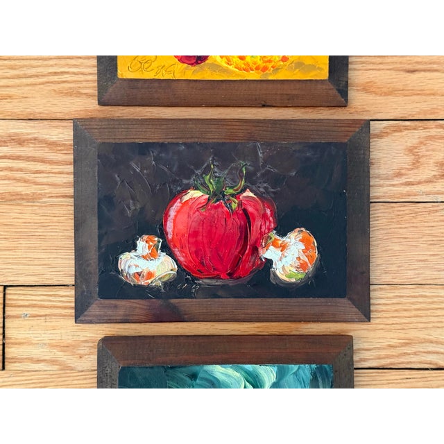 Late 20th Century Trio of Impasto Fruit Still Lifes, Signed For Sale - Image 5 of 12