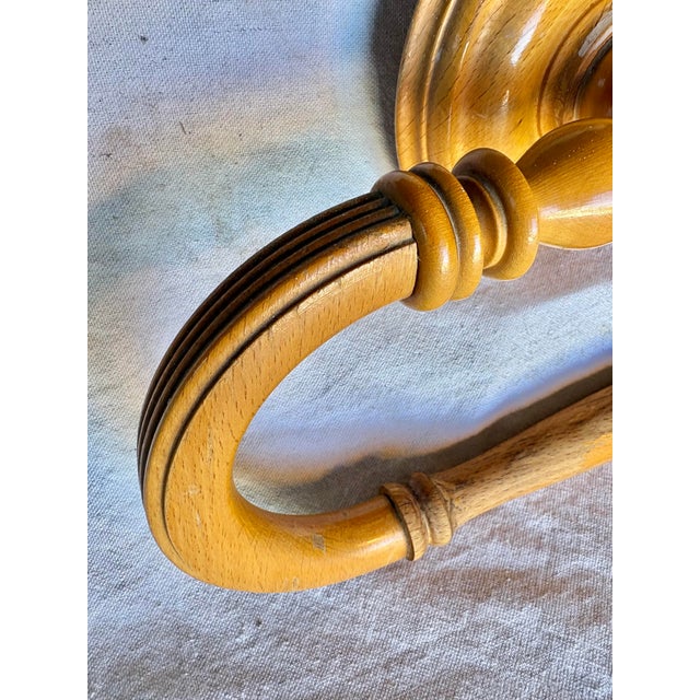 Early 20th Century French Wooden Towel Rail or Bed Canopy For Sale - Image 9 of 12