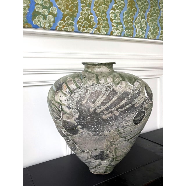 Massive Ceramic Jar Tsubo by Japanese Potter Yui Tsujimura For Sale - Image 13 of 18