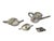 Stunning excellent condition four piece English Victorian, circa 1970-1890, coffee and tea serving set. Fern Leaf pattern...