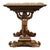 An antique Baroque style table, crafted from carved walnut with a polished granite marble top. This table features highly...