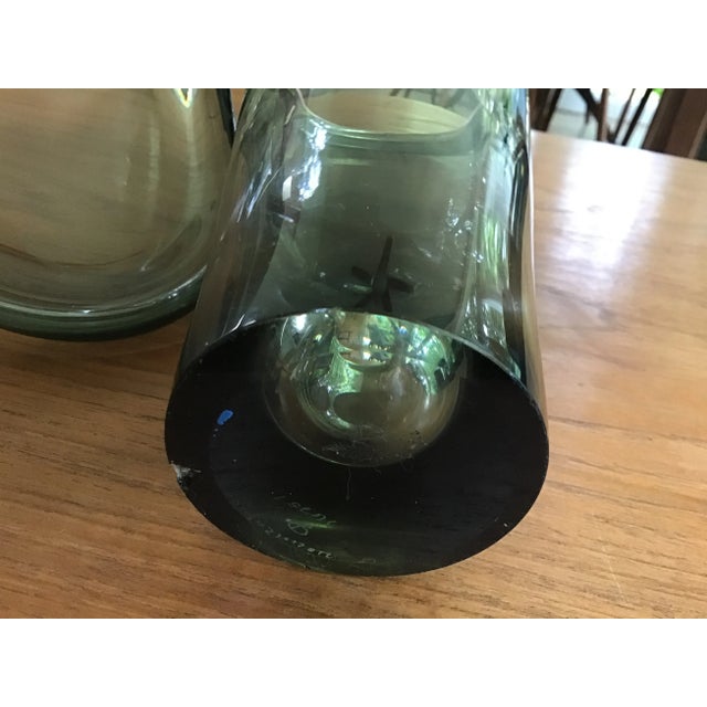 1960s Mid-Century Holmegaard Smoky Art Glass Bowl and Vase Designed by Per Lutken - 2 Pieces For Sale - Image 10 of 13