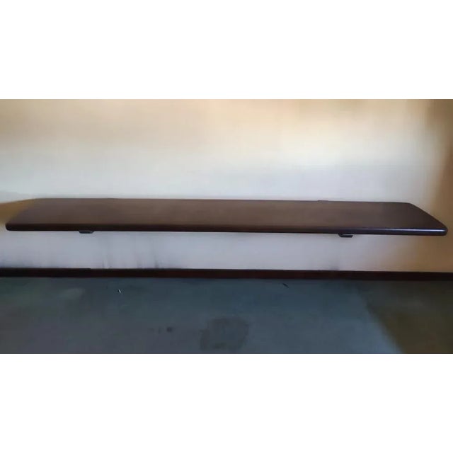 Wood Wall Console in Gorgeous Wood with Die-Cast Aluminum Latches, 1960s For Sale - Image 7 of 7