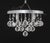 Late 20th Century Quoizel Chrome and Crystal 4-Light Chandelier For Sale - Image 5 of 6