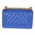 Chanel Blue Lambskin Chevron Quilted Small Boy Bag For Sale - Image 4 of 9