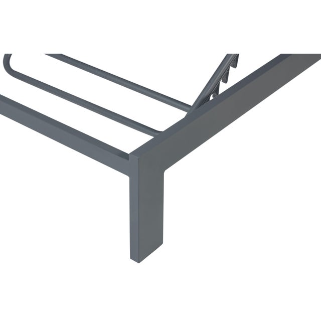 Sardinia Outdoor Chaise With Aluminum Metal Frame - Gray For Sale - Image 11 of 11