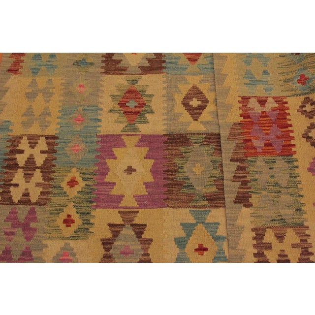 1990s 1990s Kilim Gray Purple Wool Rug - 5'0" X 6'8" For Sale In New York - Image 6 of 7
