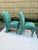 A matching pair of Dialogica Splash Chairs by Sergio and Monique Savarese. Each chair is completely wrapped in teal...