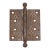 Antique Eastlake 4 X 4 In. Cast Iron Butt Door Hinge For Sale