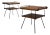 Tony Paul Style, Lacquered Iron, Walnut, Side Tables, Usa, 1960s For Sale