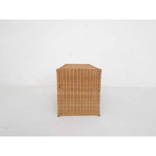 Wood Mid-Century Wicker Sideboard, France, 1960s For Sale - Image 7 of 10