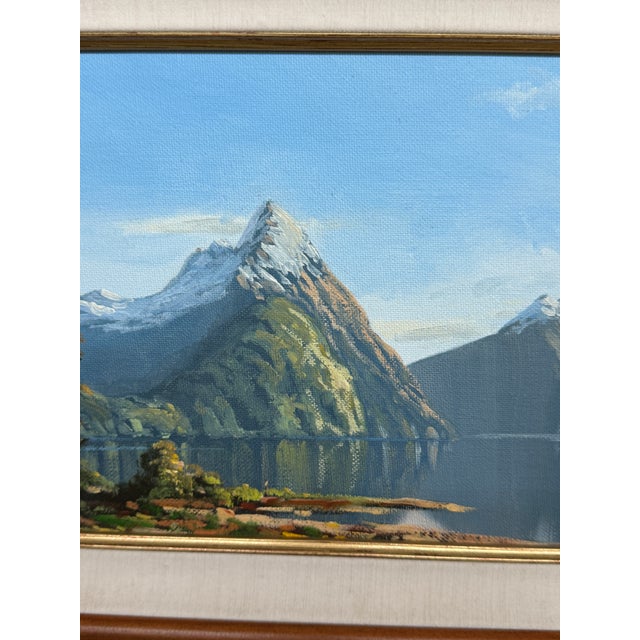 Paul Cato Mitre Peak and Milford Sound, New Zealand Original Artwork, Signed For Sale - Image 4 of 12