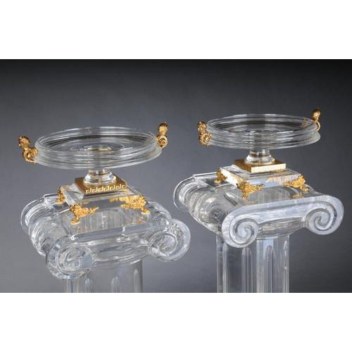 Acrylic Bowls with Gilding, Set of 2 For Sale - Image 12 of 14