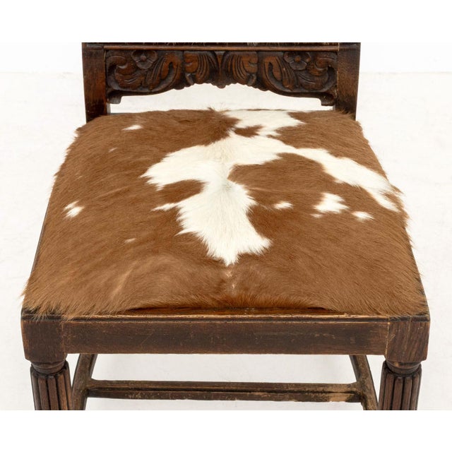 Late 20th Century Cow Hide Upholstered Side Chair For Sale - Image 5 of 7