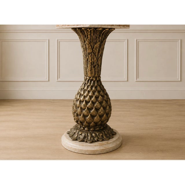 Hollywood Regency Marble End Table, Small For Sale - Image 3 of 3