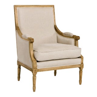 Audley Club Chair in Beige For Sale