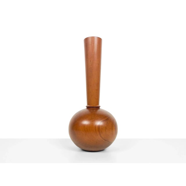 Vintage Kauri Turned Wood Vase For Sale - Image 11 of 11