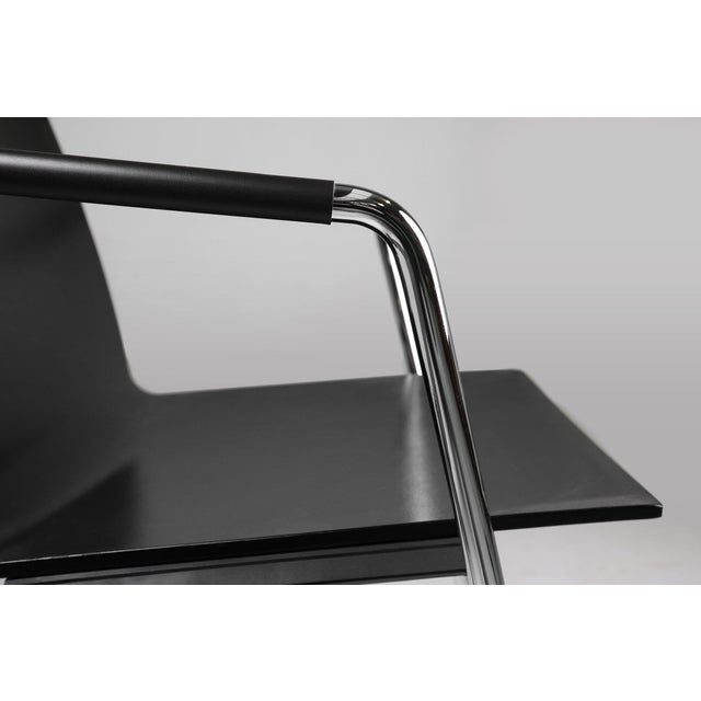 Mid-Century Modern Mid-Century Modern Black Chair in with Armrests, Belgium, 2000s For Sale - Image 3 of 11