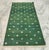 Textile Handmade Cotton Forest Green Diamond Runner, Green and White -3'x12' For Sale - Image 7 of 7