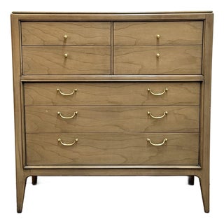 1950s Mid Century Modern Highboy Dresser For Sale