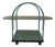 Postmodern Italian Curved Green Glass Bar Cart by Fiam, 1980s For Sale