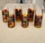 A rare colorful set of 6 vintage Romanian hand-painted and hand-blown art glass highball glasses, by Curtea Sticlarului,...