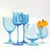 Elevate your home bar, dining table or restaurant with this stunning curation of vintage, mid-century modern sky blue...