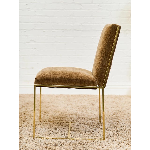 Styled After Milo Baughman Vintage Dining Chairs in Cocoa Brown Set of Six For Sale In Los Angeles - Image 6 of 12