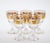 Val Saint Lambert Set of 12 Gilt Gold-Decorated Tableware Wine / Water Service For Sale - Image 10 of 12