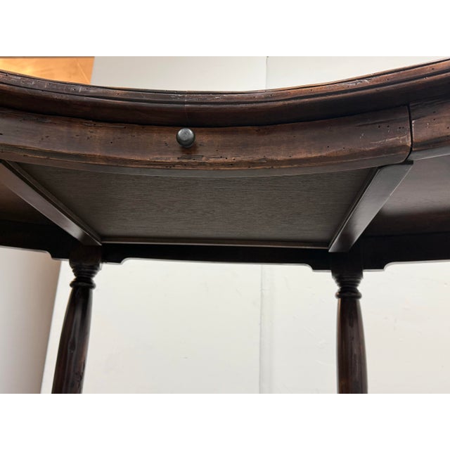 Parquetry Kidney-Shaped Drop Leaf Writing Desk For Sale - Image 12 of 12