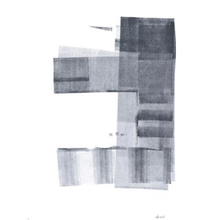 Ink on Paper_002 Original Modern Abstract Gray Painting by Carrie Bergey For Sale