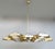 Fabio Ltd 21st Century Honeycomb Natural Brass Clear Murano Chandelier by Fabio LTD For Sale - Image 4 of 7