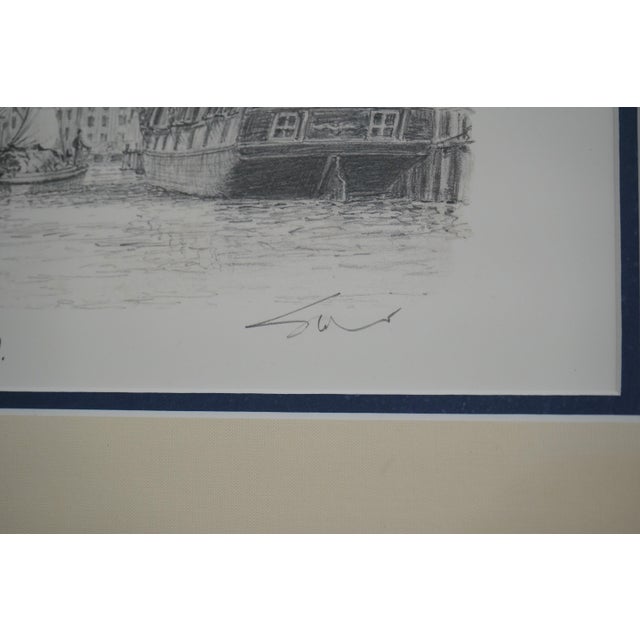 Portsmouth Harbor Framed, Matted & Numbered Print For Sale - Image 4 of 12