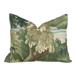 Verdure Print Linen Large Lumbar Pillow Cover For Sale