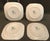 Charming set of four vintage **Johnson Bros Friendly Village** square plates featuring the beloved pastoral scenes and...