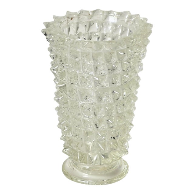 Italian Murano Glass Vase by Ercole Barovier for Barovier & Toso, 1940s For Sale