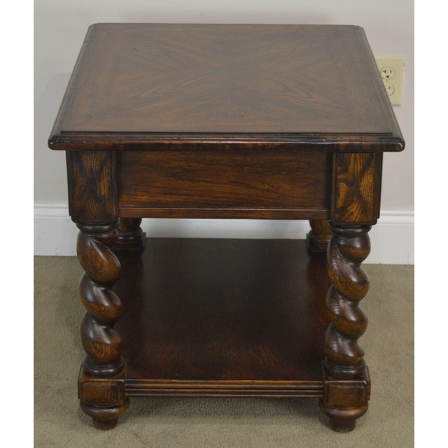 Lane Eddie Bauer Home Collection Oak Barley Twist Side Table Chairish