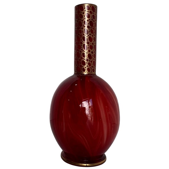 Loetz Antique Bohemian Harrach Marmoriertes Karneol Glass Vase, C. 1888" For Sale - Image 4 of 18
